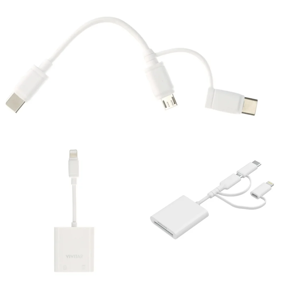 Mobile Micro SD Compact Flash Card Reader with USB Adapter for Memory Cards
